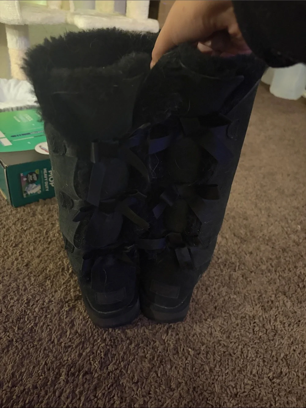 UGG Black Suede Three Bailey Tall Boots
